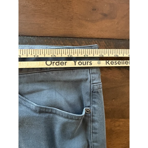 Peter Millar Pants Mens 36x32 Gray Straight Leg Stretch Denim 5 Pocket Casual - Picture 8 of 14